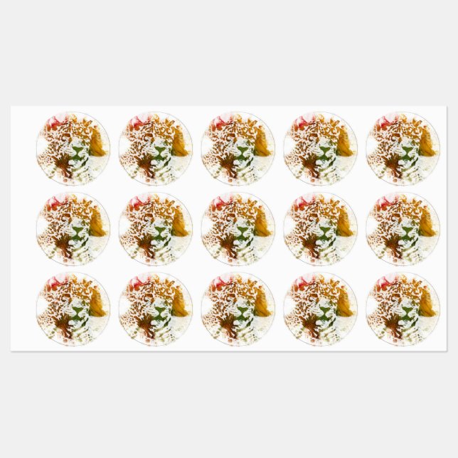 Wasserfarben - Leopard Etiketten (Blatt)