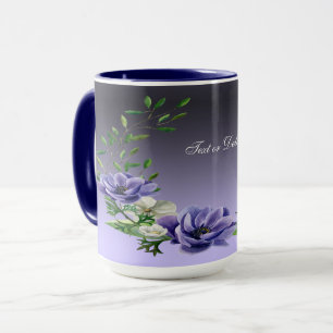 Wasserfarben-Lila-Blumen-Tasse Tasse