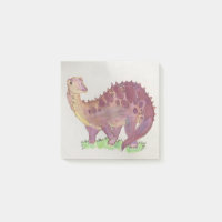 Wasserfarben Lila Dinosaurier Post It Notes