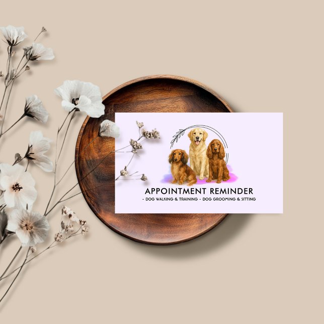Wasserfarben Lilac Hunde Rassen Hauspflege Termin Visitenkarte (Von Creator hochgeladen)
