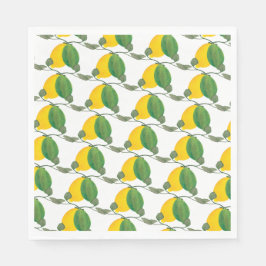 Wasserfarben Limes Handgemalt Gemustert Serviette