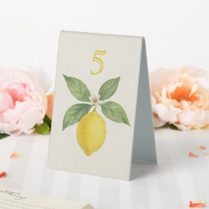 Wasserfarben-Limonen-Geburtstag Tischaufsteller