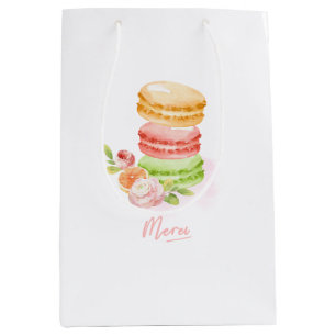 Wasserfarben-MacaroonsGeschenktasche Mittlere Geschenktüte