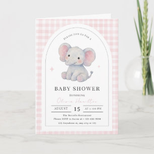 Wasserfarben-Mädchen-Baby-Shower-Bogen-Einladung Einladung