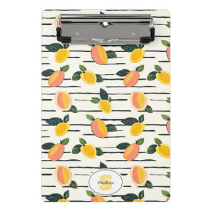 Wasserfarben-Mango-Muster mit grünen Blätter (2) Mini Klemmbrett