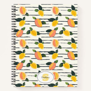 Wasserfarben-Mango-Muster mit grünen Blätter (2) Notizbuch