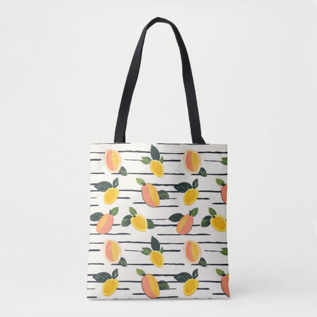 Wasserfarben-Mango-Muster mit grünen Blätter (2) Tasche (Vorderseite)