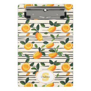 Wasserfarben-Mango-Muster mit grünen Blätter Mini Klemmbrett