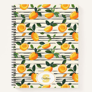 Wasserfarben-Mango-Muster mit grünen Blätter Notizbuch