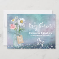 *~* Wasserfarben Mason Jar Floral Rustic Baby Dusc