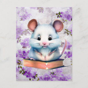 Wasserfarben-Maus-Grafik Postkarte
