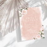 Wasserfarben mit weißer Blüte Süß 16 Einladung<br><div class="desc">Blush & White Floral Watercolor Sweet 16 Einladung Siehe passende Kollektion in Nest und Nest Store</div>