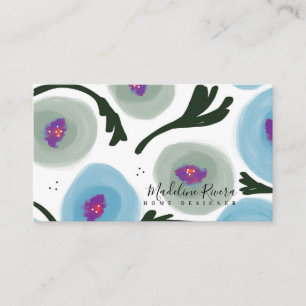Wasserfarben-Mohn-Designer-Geschäftskarte Visitenkarte