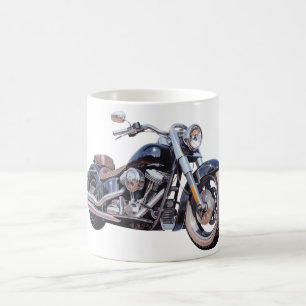 Wasserfarben-Motorrad Kaffeetasse