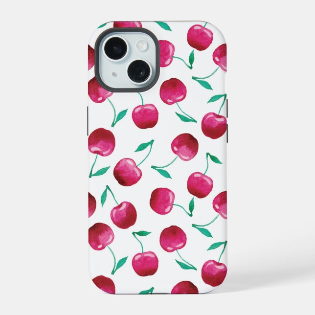 Wasserfarben-Muster iPhone 15 Hülle (Rückseite)