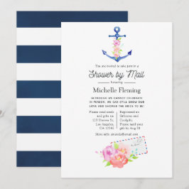 Wasserfarben-Nautisches Brautparty per Post Einladung