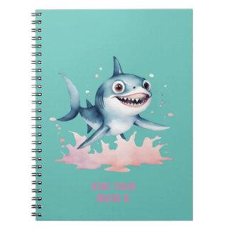 Wasserfarben, Niedlich Playful Baby Shark Notizblock