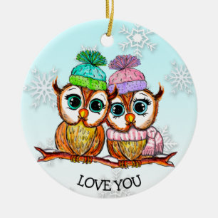 Wasserfarben-Öfen mit Personalisierter Meldung au Keramik Ornament
