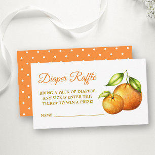 Wasserfarben Orangen Babydusche Dots Windelwindeln Begleitkarte