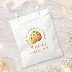 Wasserfarben Orangen Eine kleine Süsse Babydusche Geschenktütchen