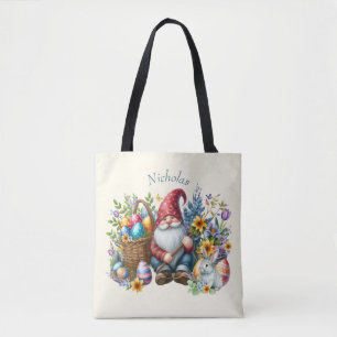 Wasserfarben-Oster-Gnom Personalisiert Tasche