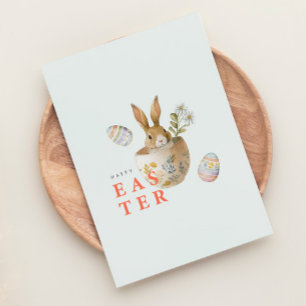 Wasserfarben-Osterhase Feiertagskarte