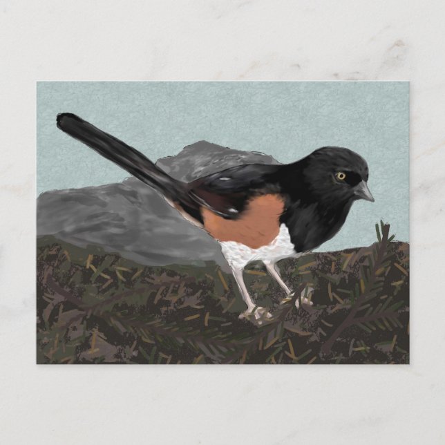 Wasserfarben-Ostzahn-Postkarte Postkarte (Vorderseite)