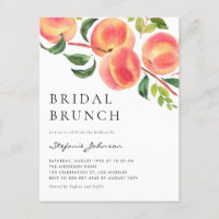 Wasserfarben Peach Fruchtsommer Bridal Brunch