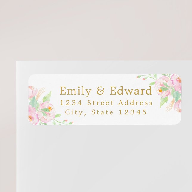 Wasserfarben, Peony Couple-Namen, benutzerdefinier (Von Creator hochgeladen)