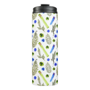 Wasserfarben-Pflanze Kristallstein-Thermaltumbler Thermosbecher