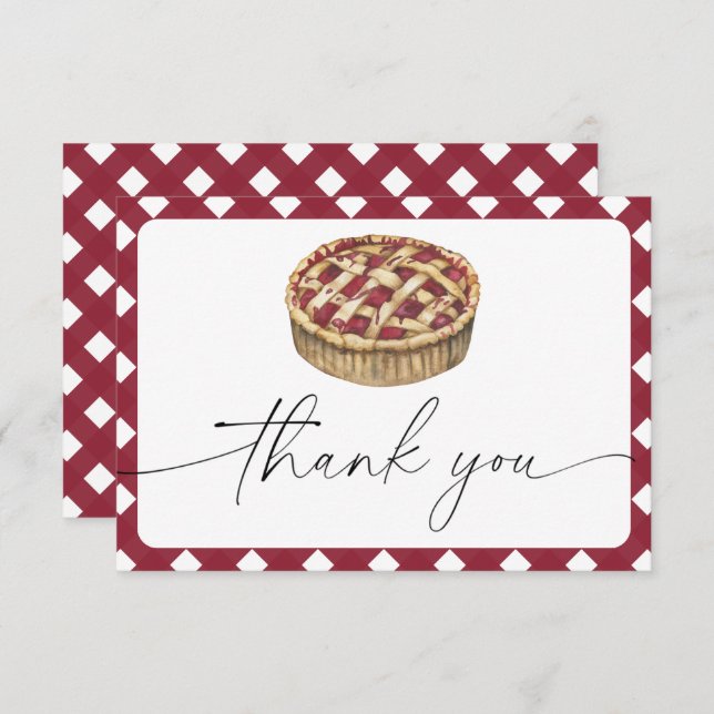 Wasserfarben Pie Baby Dusche Danke (Vorne/Hinten)