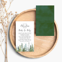 Wasserfarben Pine Tree Forest Baby Dusche