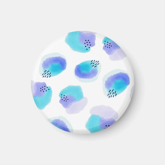 Wasserfarben Pinselstriche Magnet (Vorne)