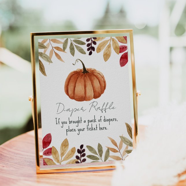 Wasserfarben-Pumpkin Fall Kinderdusche Windelwanne Poster (Von Creator hochgeladen)