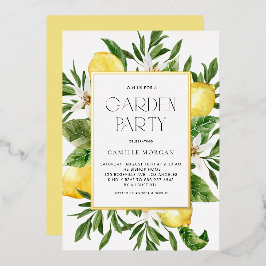 Wasserfarben-Rahmen Botanischer Garten Party Folieneinladung