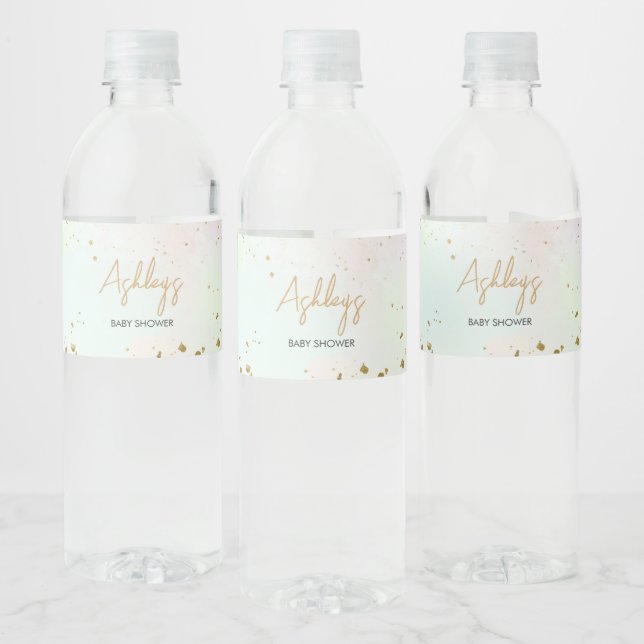 Wasserfarben Rainbow Baby Dusche (Flaschen)