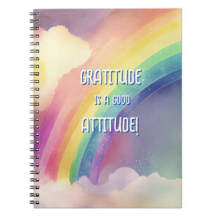 Wasserfarben-Rainbow-Gratitude Notizblock