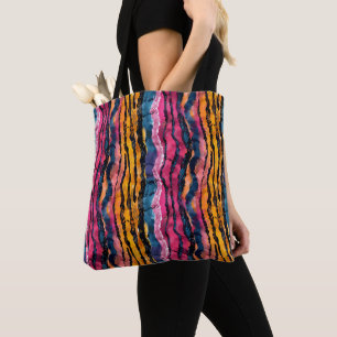 Wasserfarben Rainbow Tiger Streifen Tasche