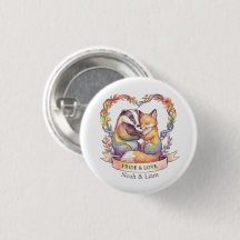 Wasserfarben-Regenbogen-Fuchs- und Badger-Pride-Pe