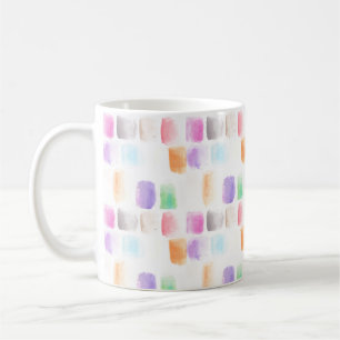 Wasserfarben-Regenbogen-Pinsel handgemalte Striche Kaffeetasse