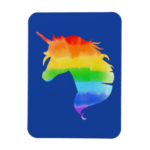 Wasserfarben-Regenbogen-Unicorn Magnet