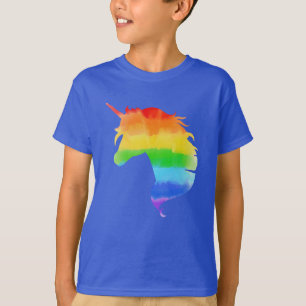 Wasserfarben-Regenbogen-Unicorn T-Shirt