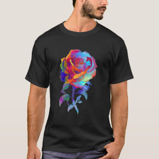 Wasserfarben-Rosengarten-Gärtner-Botaniker-Blumen T-Shirt