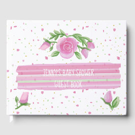 Wasserfarben Roses Mädchendusche Gästebuch