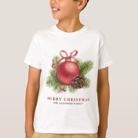 Wasserfarben-Rotball-Schmuck Frohe Weihnachten