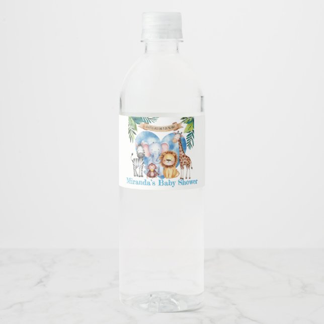 Wasserfarben Safari Tiere Kinderdusche (Vorderseite)
