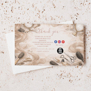 Wasserfarben-Salon-Schönheitsbranding Dankeskarte