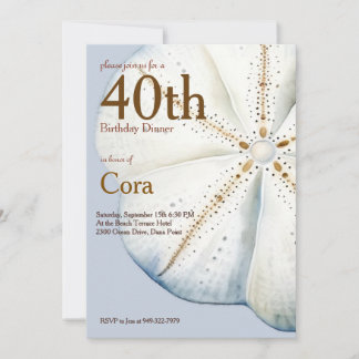 Wasserfarben Sand Dollar Geburtstagseinladung Einladung