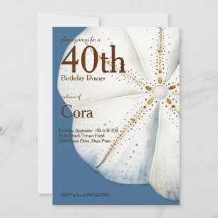 Wasserfarben Sand Dollar Geburtstagseinladung Einladung