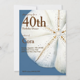 Wasserfarben Sand Dollar Geburtstagseinladung Einladung